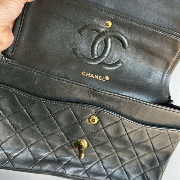Vintage authentic Chanel gray double flap bag - Picture 6 of 9